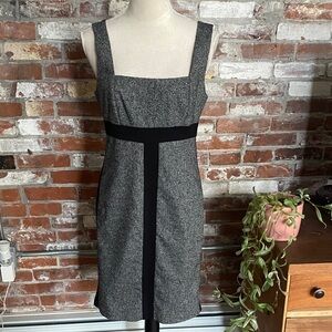 Bebe Gray and Black Tweed Sleeveless Dress Size 10